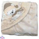 پتو دورپیچ کلاهدار نوزاد خزدار برند اراز
