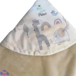 پتو دورپیچ کلاهدار نوزاد خزدار برند اراز