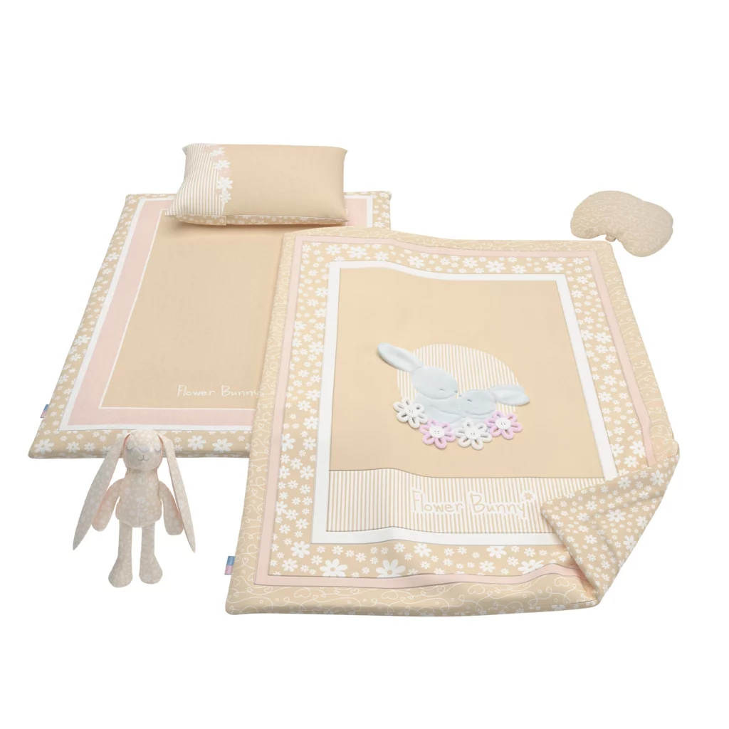سرویس خواب 4تکه نوزاد رزبرن طرح Flower Bunny