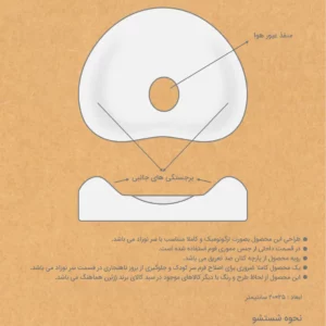 بالش طبی کتان نوزاد رزبرن