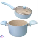 ست 3 پارچه قابلمه و تابه کودک طوسی Helena