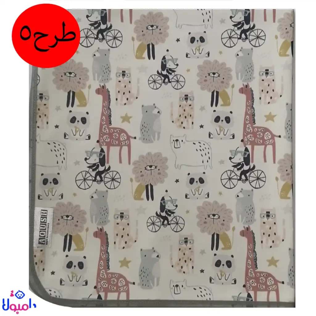 زیر انداز نوزاد طرح حیوانات سایز60*70سانتیمتر