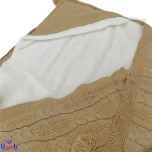 پتو دورپیچ کلاهدار بافت 90x88 سانتیمتر